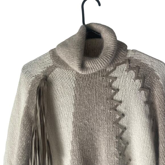 I. B. Diffusion Size Large Silk Angora Lambswool Western Turtleneck Sweater - Picture 2 of 9